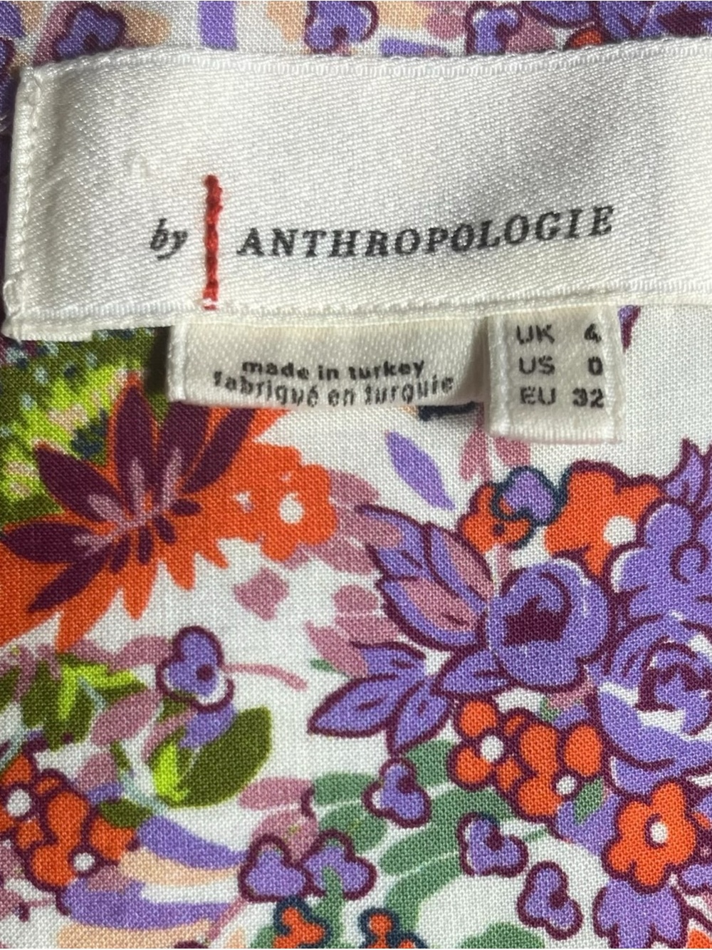 Anthropologie Women’s‎ Floral Midi Dress Size 0 Boho Viscose NWT - Picture 8 of 14